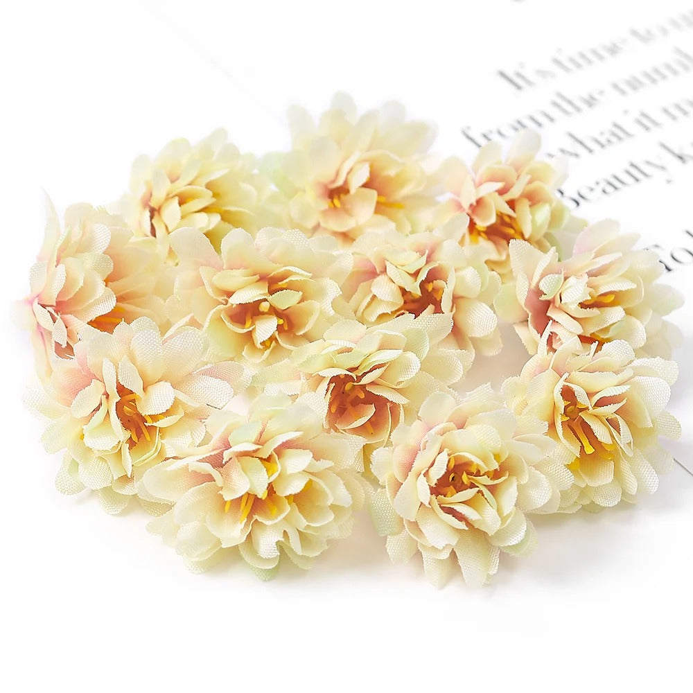 10/20/50Pcs Mini Artificial Rose Silk Flower Heads Simulated Flower Home Room Decoration Wedding Decoration DIY Wreath Accessory