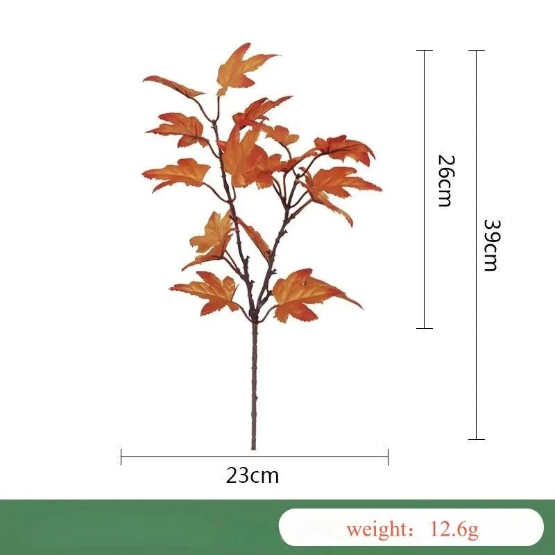 Artificial Maple Leaf Branch Autumn Rustic Wedding Decoration Accessories Fake Flower Plants Centerpieces For Tables