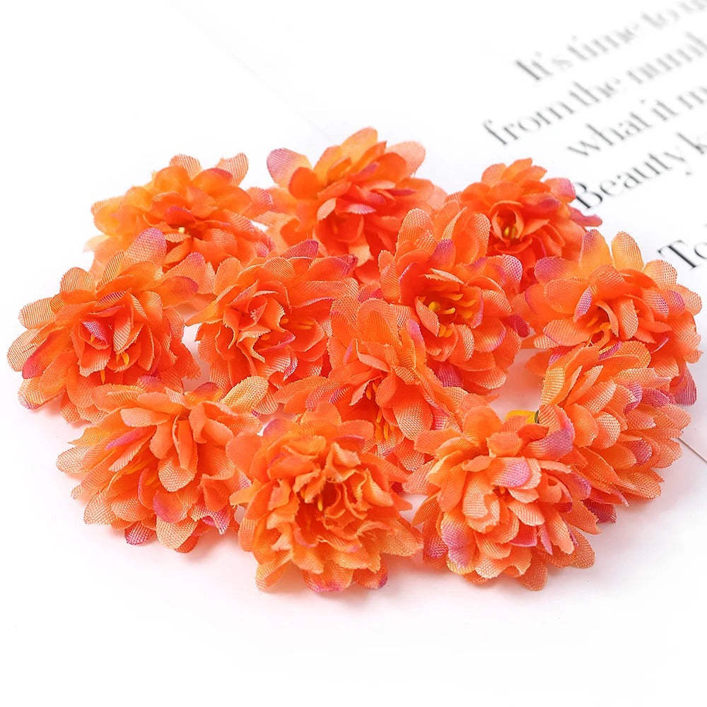 10/20/50Pcs Mini Artificial Rose Silk Flower Heads Simulated Flower Home Room Decoration Wedding Decoration DIY Wreath Accessory