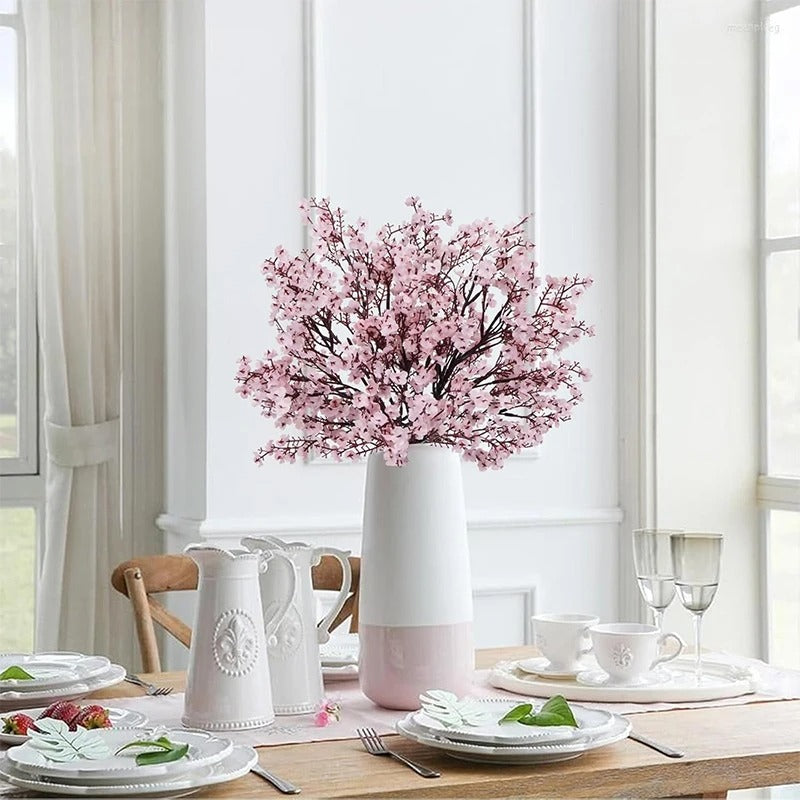 50CM Artificial Cherry Blossoms Flower Fake Silk Plant Decoration Wedding Party Decoration Bouquet Real Touch DIY Home Garden