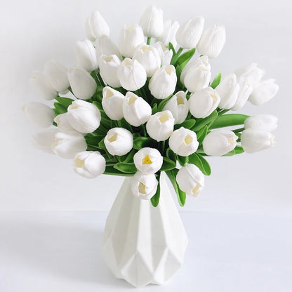 Artificial Tulip Flowers Plants For Interiors Outdoor Garden Soft Material Party Accessories Gifts For Female Festival Ornaments