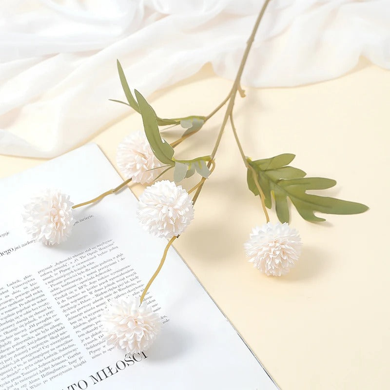 51cm Dandelion Artificial Flowers Wedding Decor 5 Head Fake Flowers Small Thorn Ball DIY Home Decor Bouquet Valentine's Day Gift
