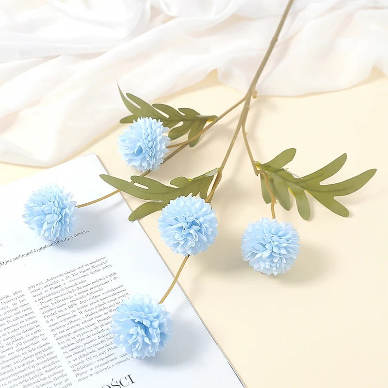 51cm Dandelion Artificial Flowers Wedding Decor 5 Head Fake Flowers Small Thorn Ball DIY Home Decor Bouquet Valentine's Day Gift