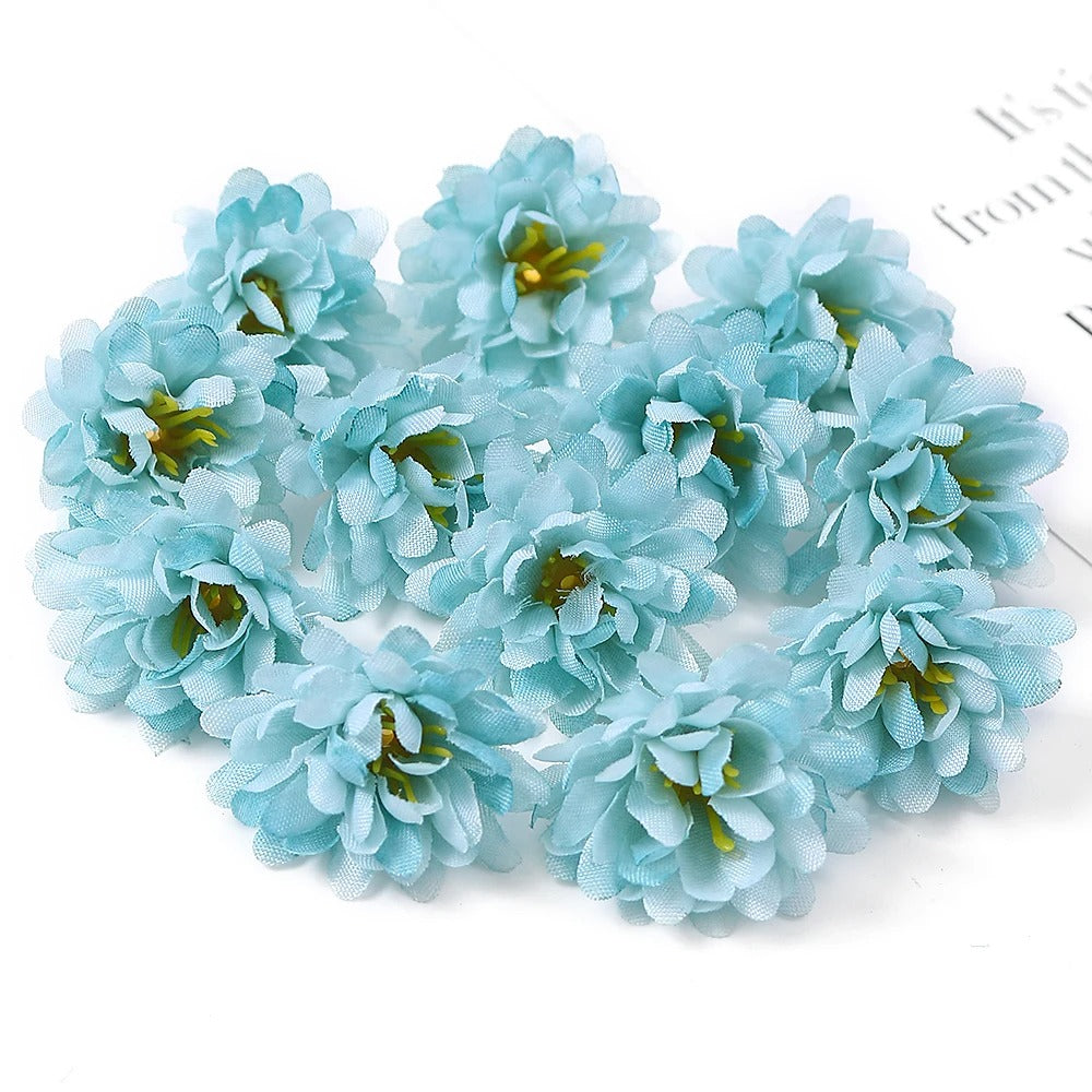10/20/50Pcs Mini Artificial Rose Silk Flower Heads Simulated Flower Home Room Decoration Wedding Decoration DIY Wreath Accessory