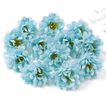 10/20/50Pcs Mini Artificial Rose Silk Flower Heads Simulated Flower Home Room Decoration Wedding Decoration DIY Wreath Accessory