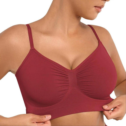Women's Wireless Bra Comfort Bralettes No Underwire Unlined Cami Bra Seamless Tshirt Bras Sports Bra Bralette Basic Comfortable Fit Womenswear Everyday Up to 44DD