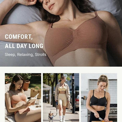 Women's Wireless Bra Comfort Bralettes No Underwire Unlined Cami Bra Seamless Tshirt Bras Sports Bra Bralette Basic Comfortable Fit Womenswear Everyday Up to 44DD