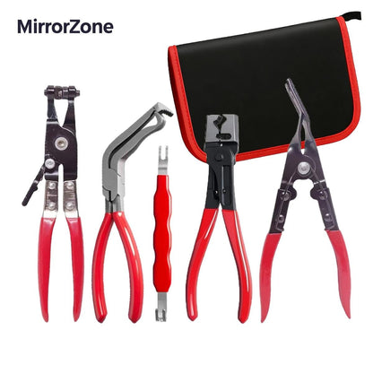 Automotive Electrical Disconnect Pliers Kit,Auto Repair Plier,High-Carbon Steel Connector Separator  60 ° Pliers,Hose Clamp Plier,Car Trim Clip Removal Pliers,Plug Release Tool and Wire Terminal Removal in Storage Bag.