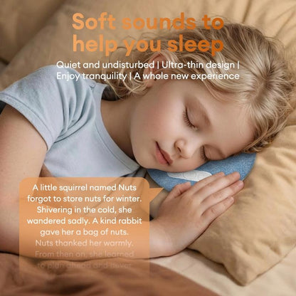 Ultra-Thin Bluetooth Pillow Speaker with Bluetooth 6.0, Soft Immersive Sound Field, Pillow CD Player for Bedtime Music & Audiobooks, Headphone-Free Sleep Speaker, Compatible with Android & iOS