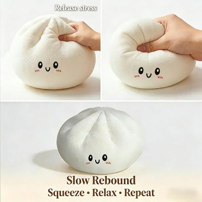 Giant Glitter Dumpling, Giant Dumpling Squishy, Mega Rainbow Dumplings, Cute Anxiety Relief Fidget Toy, with Steamer Box,Soft Squeeze Decompression Dough for Adults