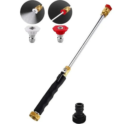 Jet Nozzle Power Washer for Garden Hose, Includes 2 High-Pressure Nozzles and Quick Connectors