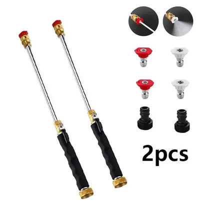 Jet Nozzle Power Washer for Garden Hose, Includes 2 High-Pressure Nozzles and Quick Connectors
