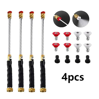 Jet Nozzle Power Washer for Garden Hose, Includes 2 High-Pressure Nozzles and Quick Connectors
