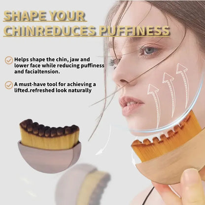 Face Lymphatic Contour Brush for Jawline & Chin Sculpting Dry Brushing Massager for Lymphatic Drainage & Facial Fatigue Relief Ergonomically Designed to Fit The Skin Precisely 1PCS Beauty Roller Daily