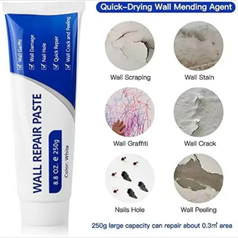 Drywall Patch Repair Kit 250g Wall Mending Agent Multi-functional Quick-drying Paste Adhesive Heavy Duty Concrete Sealant Waterproof Self-adhesive