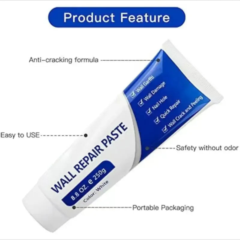 Drywall Patch Repair Kit 250g Wall Mending Agent Multi-functional Quick-drying Paste Adhesive Heavy Duty Concrete Sealant Waterproof Self-adhesive