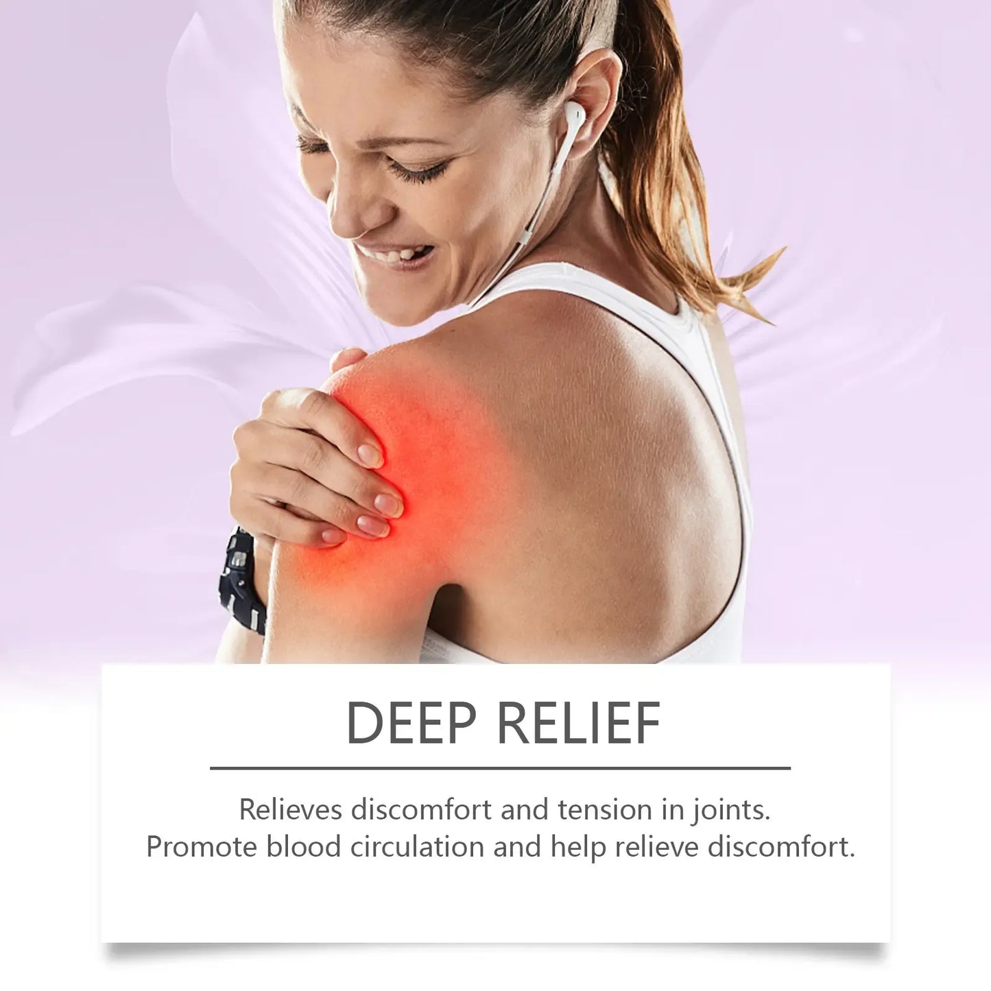 Ximonth 100g Pain Relief Massage Gel, Natural Plant Extracts Soothing Gel, Fast Absorbing Non-Greasy Joint Discomfort Relief