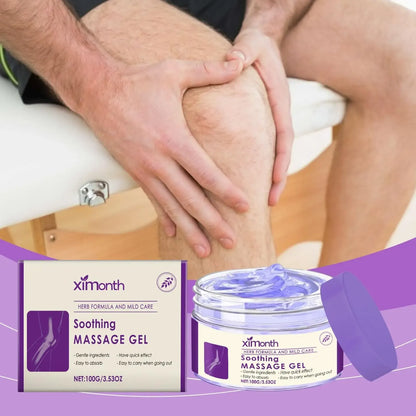 Ximonth 100g Pain Relief Massage Gel, Natural Plant Extracts Soothing Gel, Fast Absorbing Non-Greasy Joint Discomfort Relief
