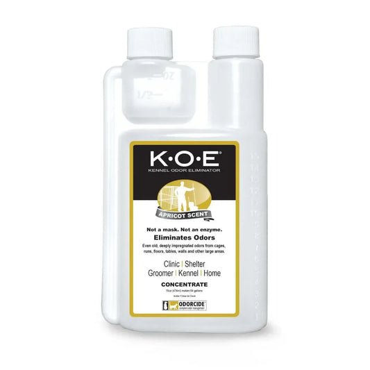 K.O.E. 16oz Concentrate - Kennel Odor Eliminator - Non-Enzymatic Formula, KOE, Apricot, Fresh, Original Scent, 16 oz Pint