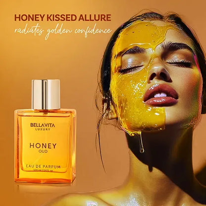 Bellavita Honey Oud Eau De Parfum 100ml (3.4oz) | Unisex Luxury Perfume for Women & Men | Sweet Honey & Smoky Oud | Long-Lasting Arabic Fragrance | Perfect Mother’s Day Gift | Vegan & Cruelty-Free