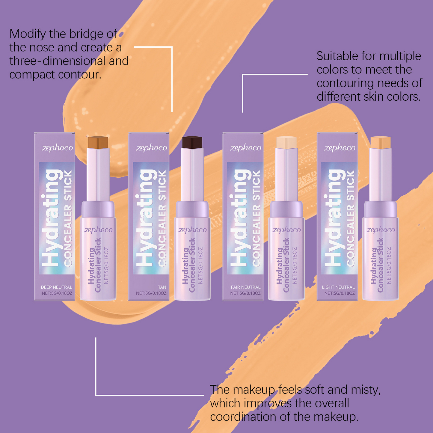 zephoco  – shape tape concealer stick & brush