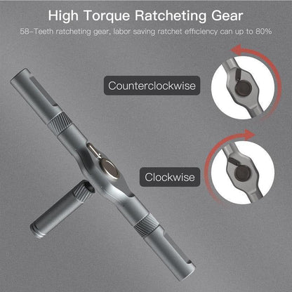 SEESE 24 in 1 DlY Screwdriver Set,1 Set SwitchableScrewdriver Shape Magnetic Screwdriver Set,Compact and Portable Ratchet Screw0driver SetHome Repair Tool Box