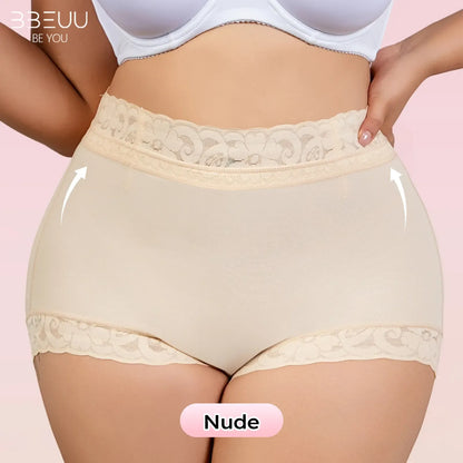 High Waist Shapewear Panty with Anti-Slip Silicone Band - Stretchy Breathable & Seamless Tummy Control Butt Lifting for Everyday Confidence Women's Basic Minimalist Multi Colors 3Pcs-BS