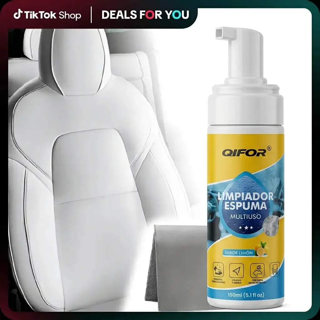 QIFOR 4-in-1 Multi-Enzyme Foam Spray Cleaner - Heavy Duty Deep Cleaning House & Car Detailing Products, Stain Removal for Car Interior & Sofa,summervibes outdoorfun