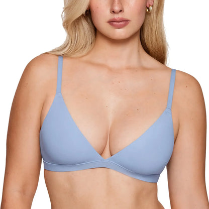INLYRIC Women's Inbarely Triangle Bralette Plunge Unlined Seamless Bra No Underwire Sexy Comfortable Everyday