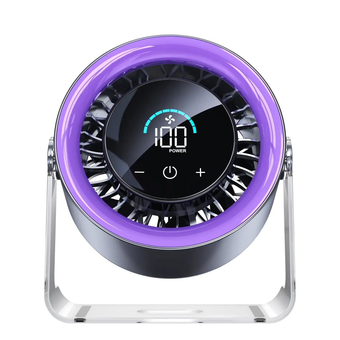 Desktop Fan Turbo Table Fan Travel Vacation Essentials for Office 100-Speed Digital Display Low Noise Rechargeable Battery Dual Adjustment Modes Quiet Cooling Quiet Desk Fan Portable