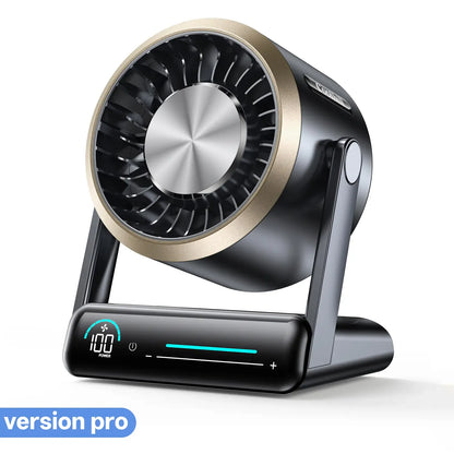 Desktop Fan Turbo Table Fan Travel Vacation Essentials for Office 100-Speed Digital Display Low Noise Rechargeable Battery Dual Adjustment Modes Quiet Cooling Quiet Desk Fan Portable