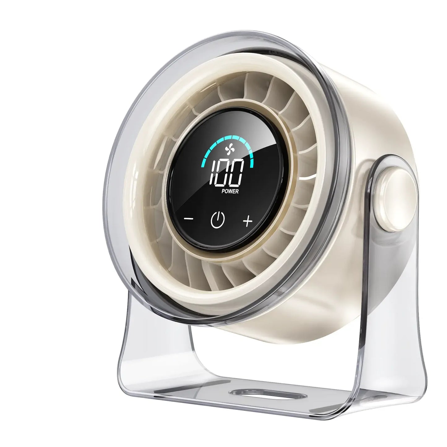 Desktop Fan Turbo Table Fan Travel Vacation Essentials for Office 100-Speed Digital Display Low Noise Rechargeable Battery Dual Adjustment Modes Quiet Cooling Quiet Desk Fan Portable