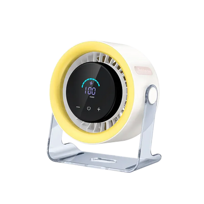 Desktop Fan Turbo Table Fan Travel Vacation Essentials for Office 100-Speed Digital Display Low Noise Rechargeable Battery Dual Adjustment Modes Quiet Cooling Quiet Desk Fan Portable