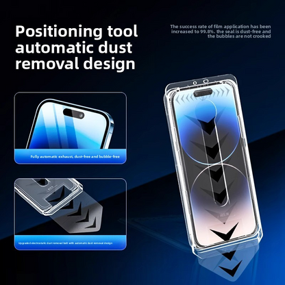 Compatible with iPhone 16 — Tempered Glass Screen Protector featuring Anti-Spy Privacy, Dust-Free Installation Tray, Electroplated Finish, HD Clarity, and Earpiece Dust Guard — Also Compatible with iPhone 14 and 16 Pro