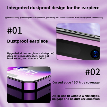 Compatible with iPhone 16 — Tempered Glass Screen Protector featuring Anti-Spy Privacy, Dust-Free Installation Tray, Electroplated Finish, HD Clarity, and Earpiece Dust Guard — Also Compatible with iPhone 14 and 16 Pro