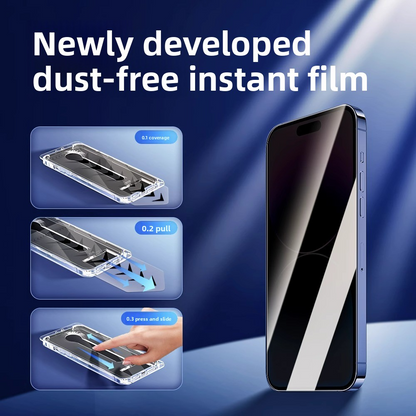 Compatible with iPhone 16 — Tempered Glass Screen Protector featuring Anti-Spy Privacy, Dust-Free Installation Tray, Electroplated Finish, HD Clarity, and Earpiece Dust Guard — Also Compatible with iPhone 14 and 16 Pro