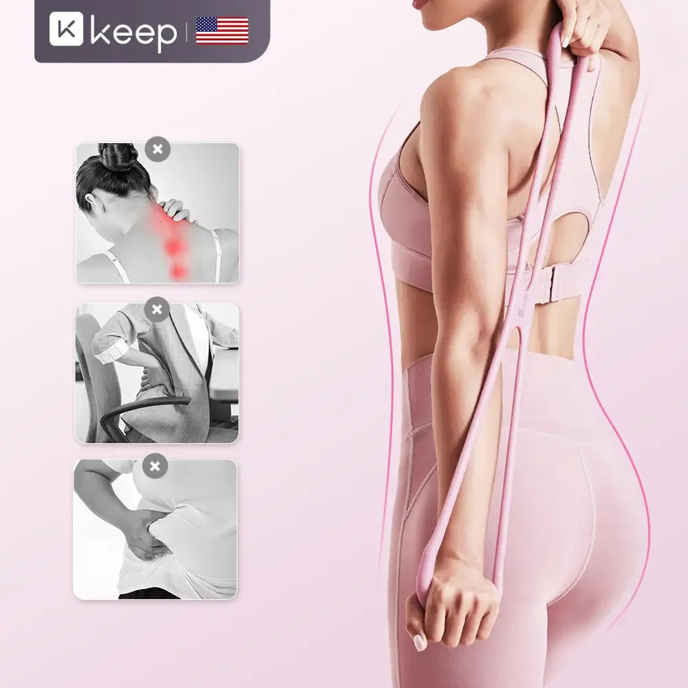 Keep Resistance Bands Figure 8 Exercise Bands for Women 8 Shaped TPE Material for Arms Chest Expander Yoga Gym Fitness Muscle Training SummerVibes