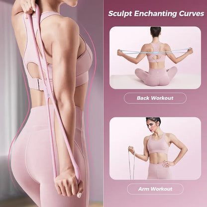 Keep Resistance Bands Figure 8 Exercise Bands for Women 8 Shaped TPE Material for Arms Chest Expander Yoga Gym Fitness Muscle Training SummerVibes
