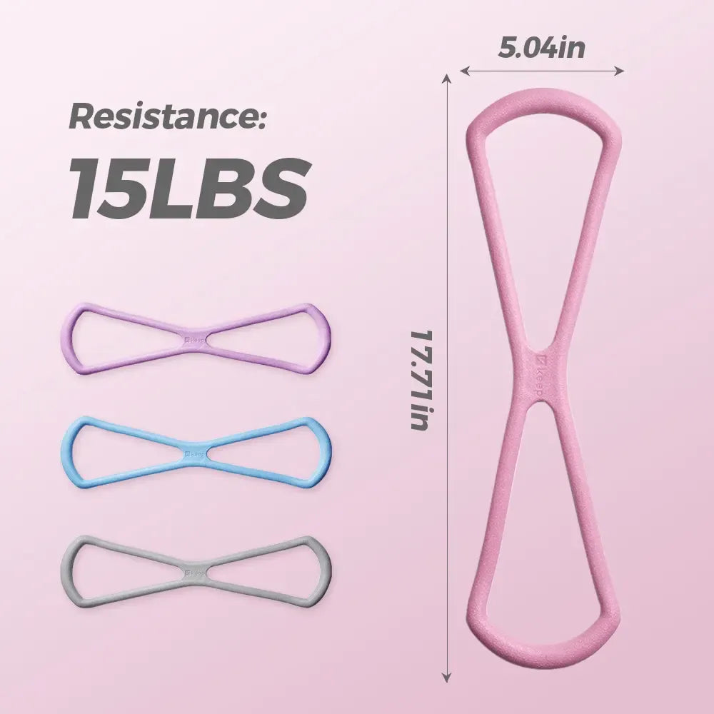 Keep Resistance Bands Figure 8 Exercise Bands for Women 8 Shaped TPE Material for Arms Chest Expander Yoga Gym Fitness Muscle Training SummerVibes
