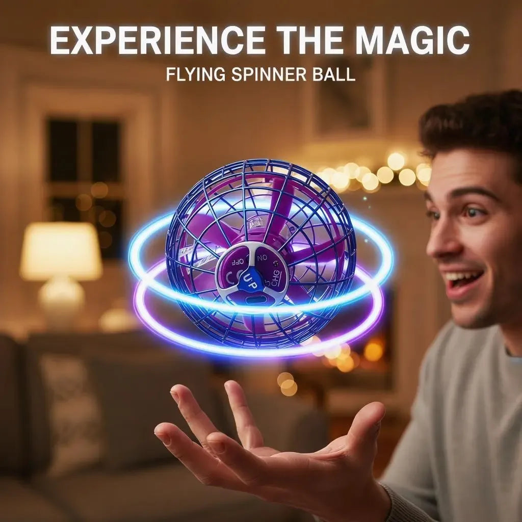 Levitating Induction Flying Ball, Glow Gyro for Fingertip Play, Sports & Outdoor Training Ball