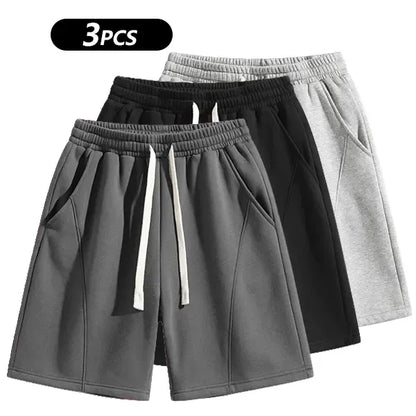 Men's Solid Pocket  Waist Shorts, Lightweight Breathable Shorts, Casual Breathable Comfortable Shorts for Running Gym Workout, Men's Bottoms for All Seasons