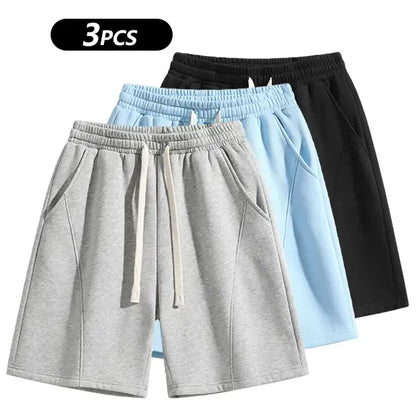 Men's Solid Pocket  Waist Shorts, Lightweight Breathable Shorts, Casual Breathable Comfortable Shorts for Running Gym Workout, Men's Bottoms for All Seasons