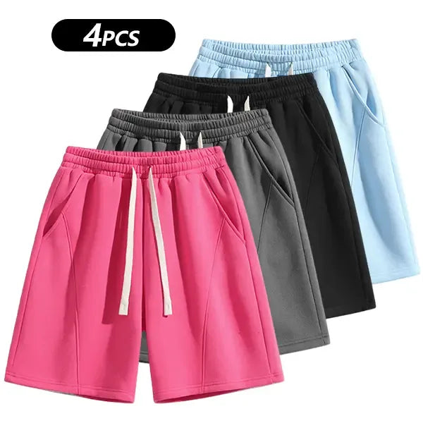 Men's Solid Pocket  Waist Shorts, Lightweight Breathable Shorts, Casual Breathable Comfortable Shorts for Running Gym Workout, Men's Bottoms for All Seasons