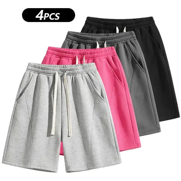 Men's Solid Pocket  Waist Shorts, Lightweight Breathable Shorts, Casual Breathable Comfortable Shorts for Running Gym Workout, Men's Bottoms for All Seasons