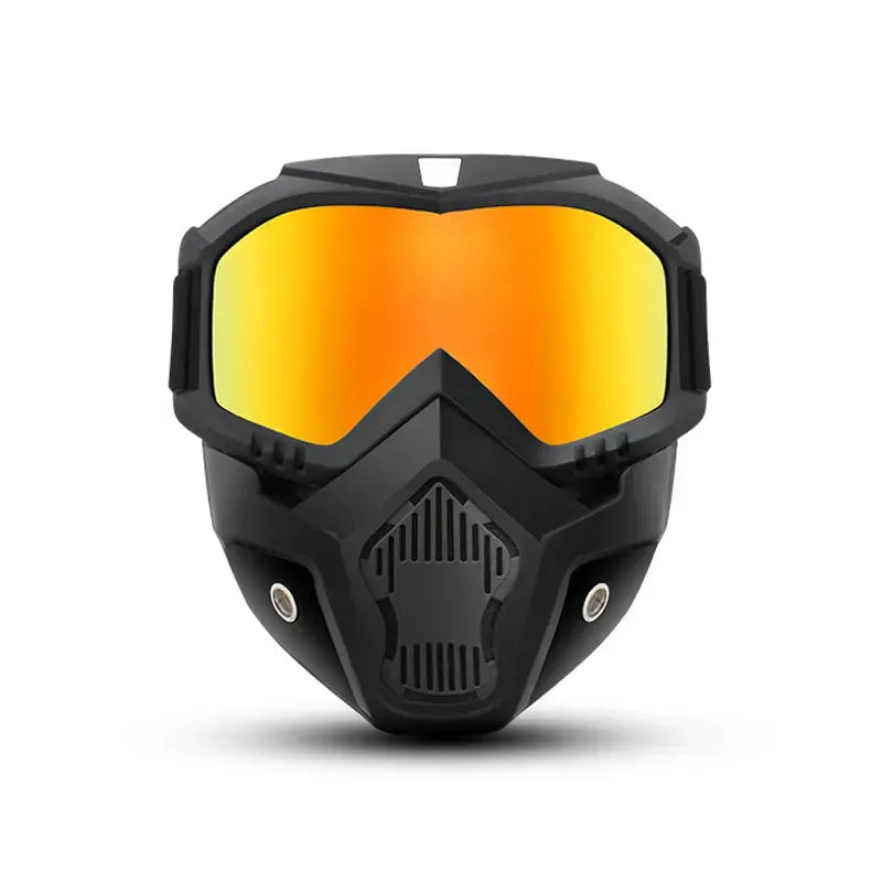 A Full-face Goggle with Anti-fog High-definition Lenses, a Detachable and Adjustable Ski Mask, and a Comfortable Handyman mask Sponge Pad - Made of Plastic Yard Work