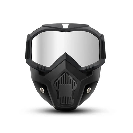 A Full-face Goggle with Anti-fog High-definition Lenses, a Detachable and Adjustable Ski Mask, and a Comfortable Handyman mask Sponge Pad - Made of Plastic Yard Work