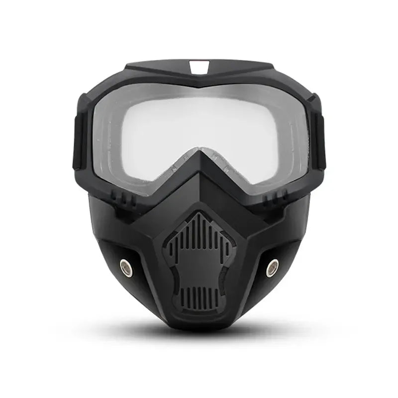 A Full-face Goggle with Anti-fog High-definition Lenses, a Detachable and Adjustable Ski Mask, and a Comfortable Handyman mask Sponge Pad - Made of Plastic Yard Work