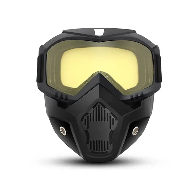 A Full-face Goggle with Anti-fog High-definition Lenses, a Detachable and Adjustable Ski Mask, and a Comfortable Handyman mask Sponge Pad - Made of Plastic Yard Work