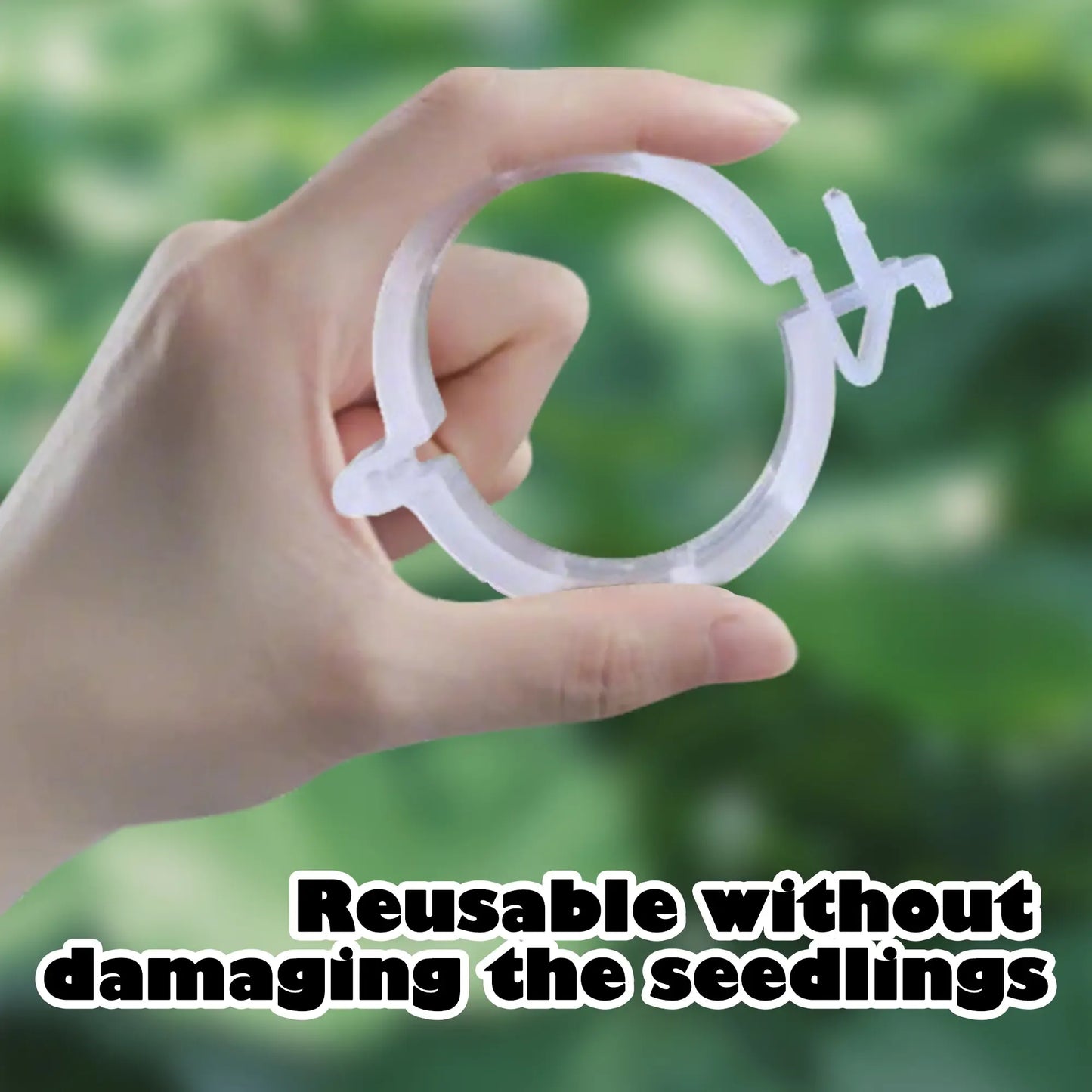 100 Counts Plant Support Clips, Upright Growth Support for Tomato & Grape Vines - White Plastic Trellis Clips for Vegetables