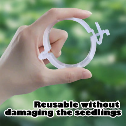 100 Counts Plant Support Clips, Upright Growth Support for Tomato & Grape Vines - White Plastic Trellis Clips for Vegetables
